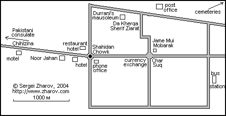 The map of Kandahar's center